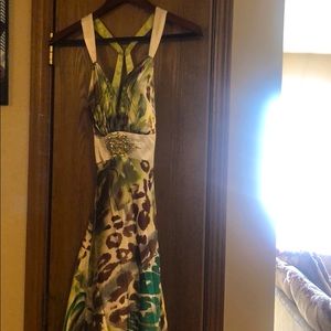 Jungle Print Floor-length Ballgown